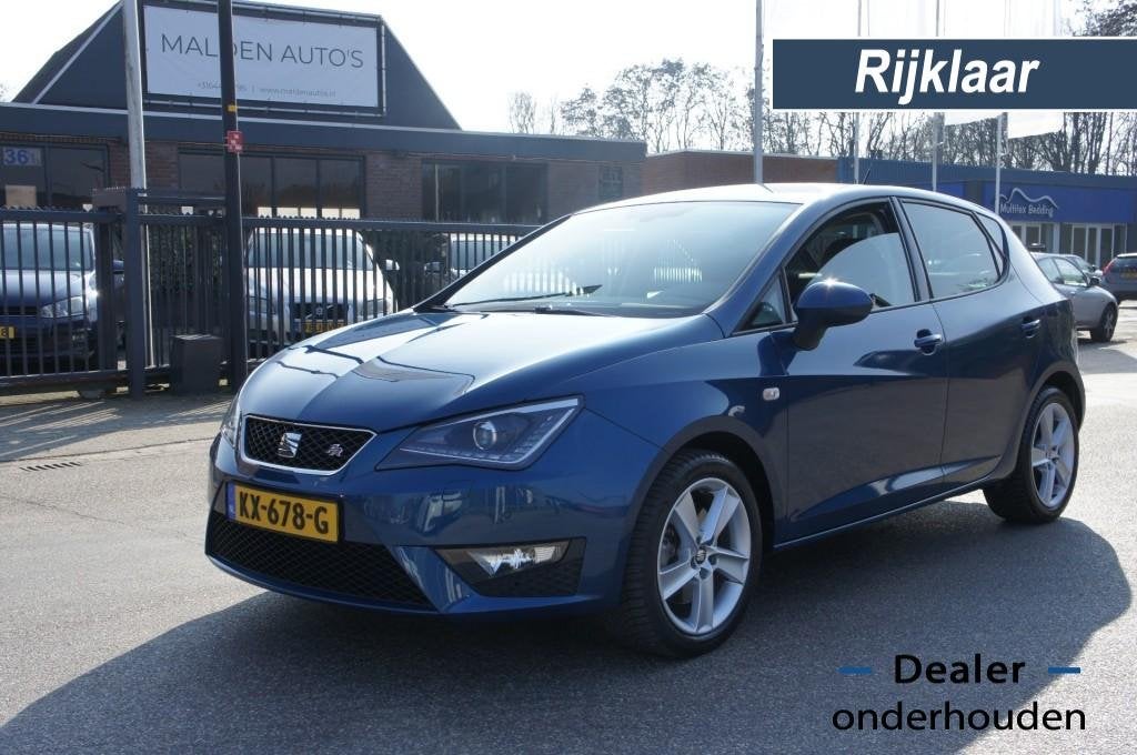 Seat IBIZA 1.0 ECOTSI FR 1eEIG LEDER-ALCANTARA/NAVI/PDC/CRUI, Auto's, USB, Euro 6, Met garantie (alle), Blauw