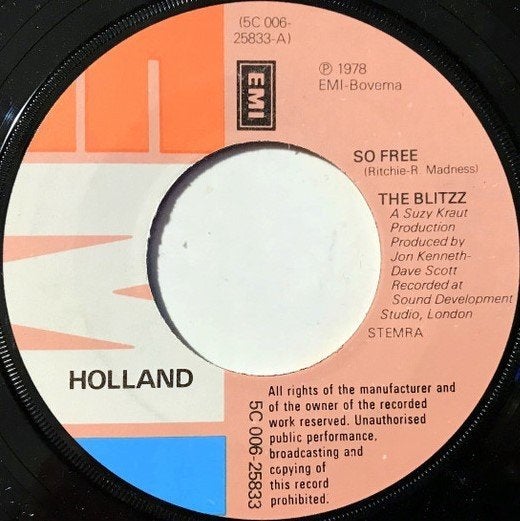 the blitzz / so free - punk/nederpunk, Gebruikt, Verzenden, 7 inch, Rock en Metal