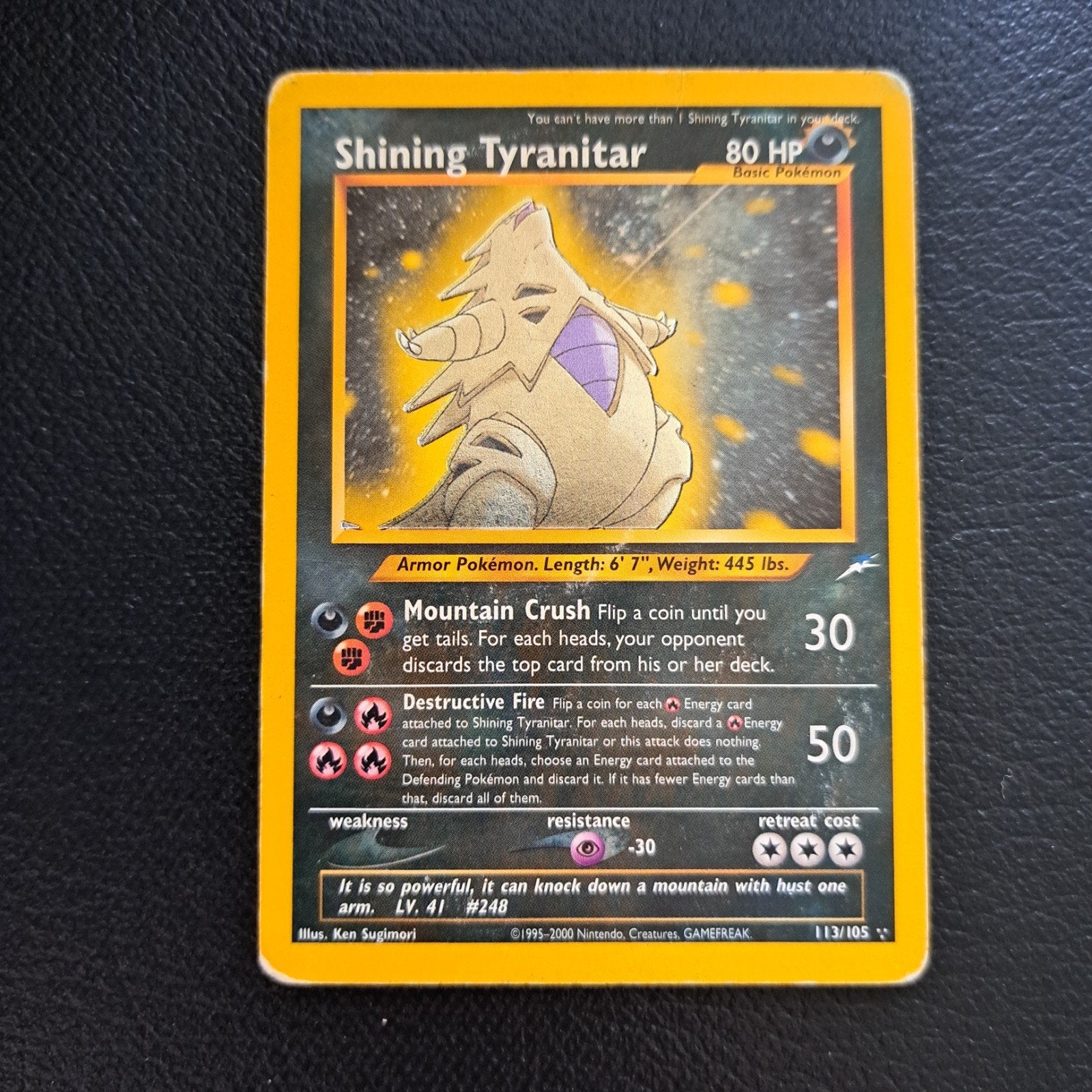 Pokemon Shining Tyranitar Neo Destiny, Hobby en Vrije tijd, Ophalen of Verzenden