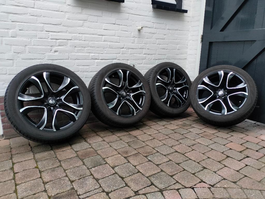 19 inch velgen met zomerbanden, Auto-onderdelen, Banden en Velgen, Gebruikt, 255 mm, Banden en Velgen, Personenwagen