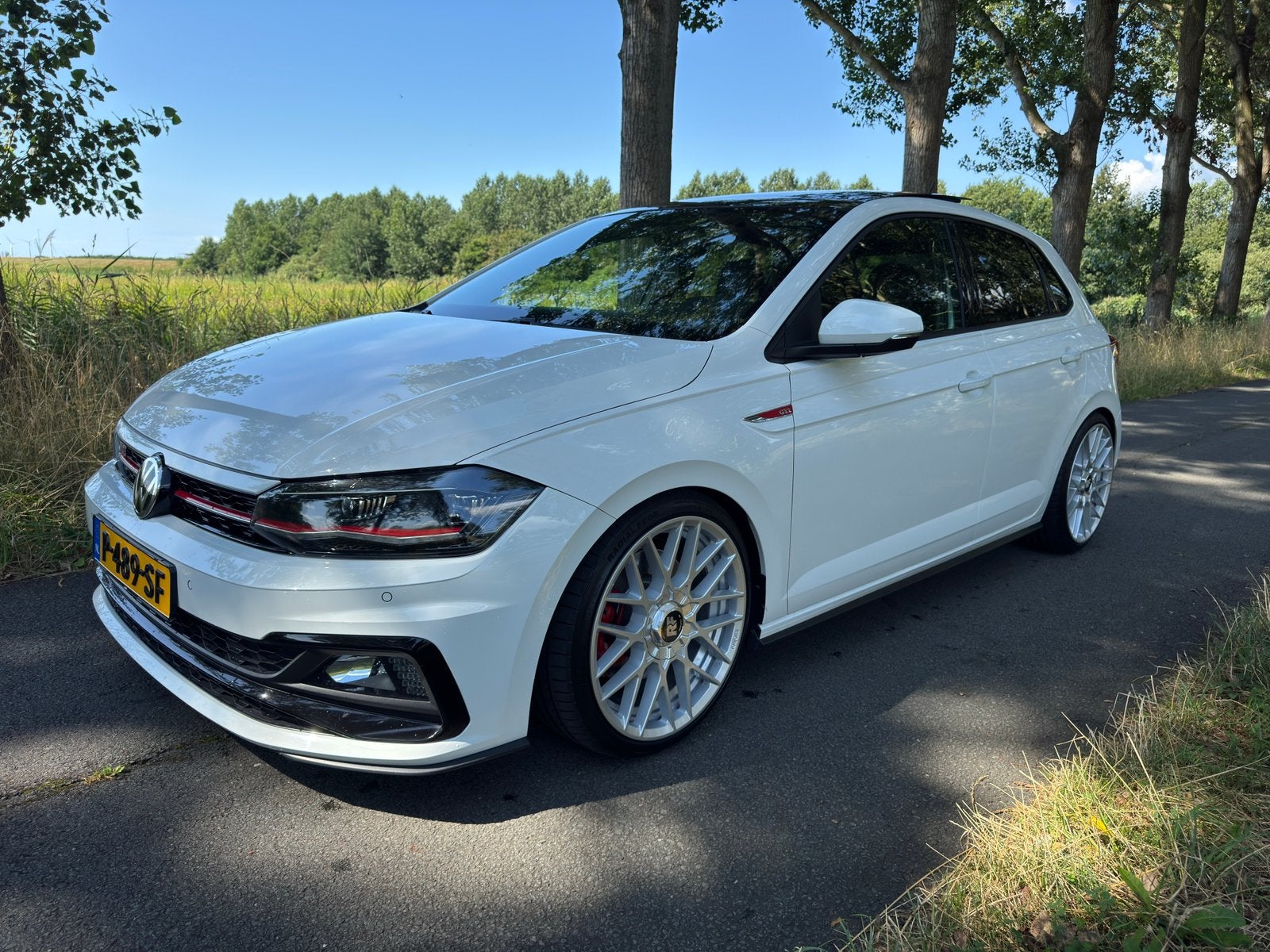 Prijsverlaging! Volkswagen Polo GTI 2019 Rotiform schroefset, 4 cilinders, 1984 cc, Wit, Particulier