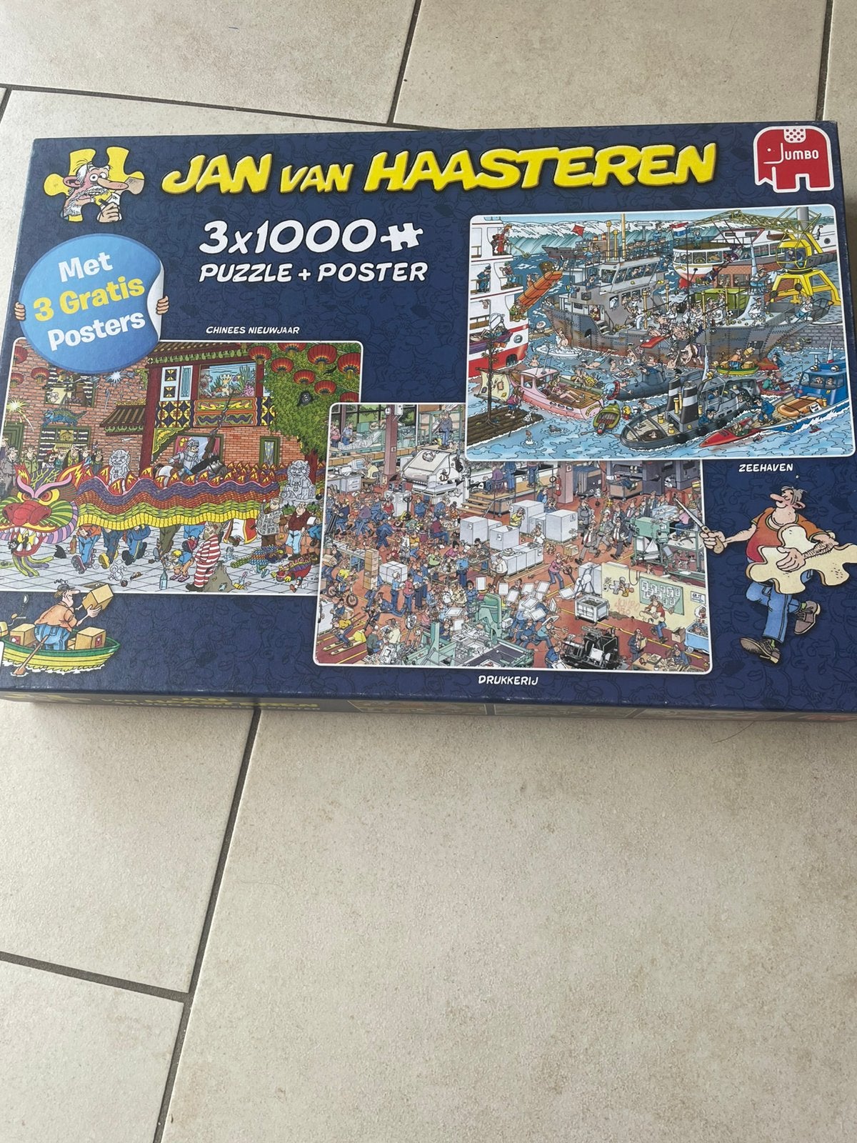 Jan van haasteren 3x 1000, Ophalen, 500 t/m 1500 stukjes, Zo goed als nieuw