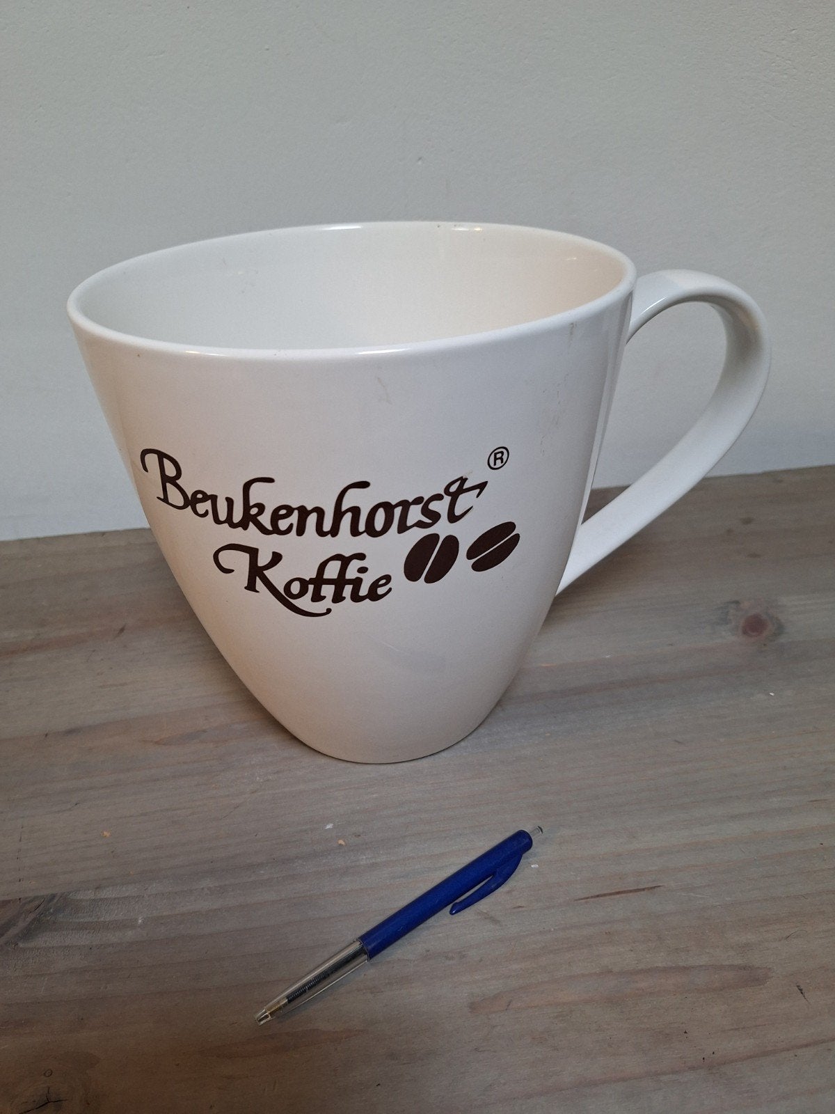 Reuze grote koffiekop Beukenhorst koffie, reclame, Ophalen, Zo goed als nieuw, Reclamebord
