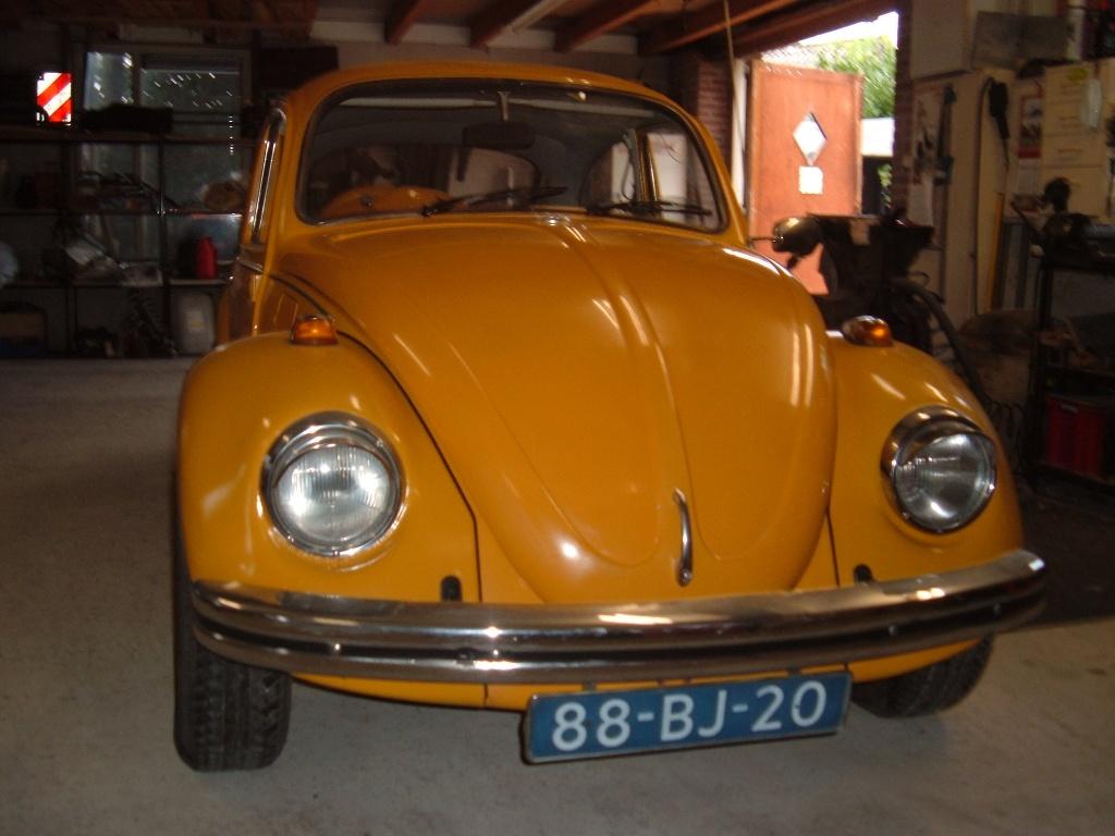 Volkswagen 1200 1.2 L 1974 Geel, Auto's, Achterwielaandrijving, Beetle (Kever), 4 cilinders, Leder en Stof