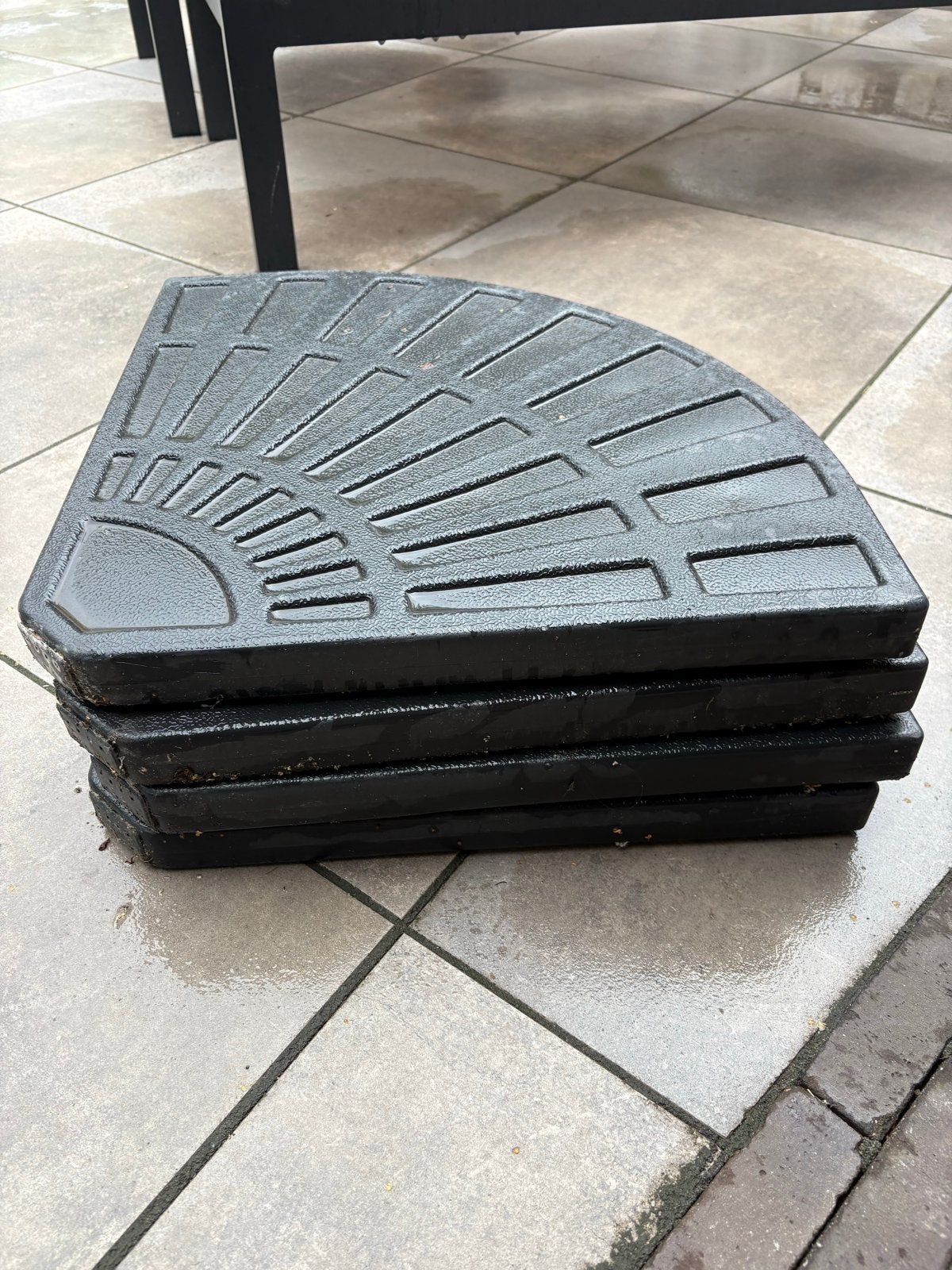 Parasolvoet tegels - 4 stuks, Ophalen, Gebruikt, Minder dan 1 meter, Parasolvoet