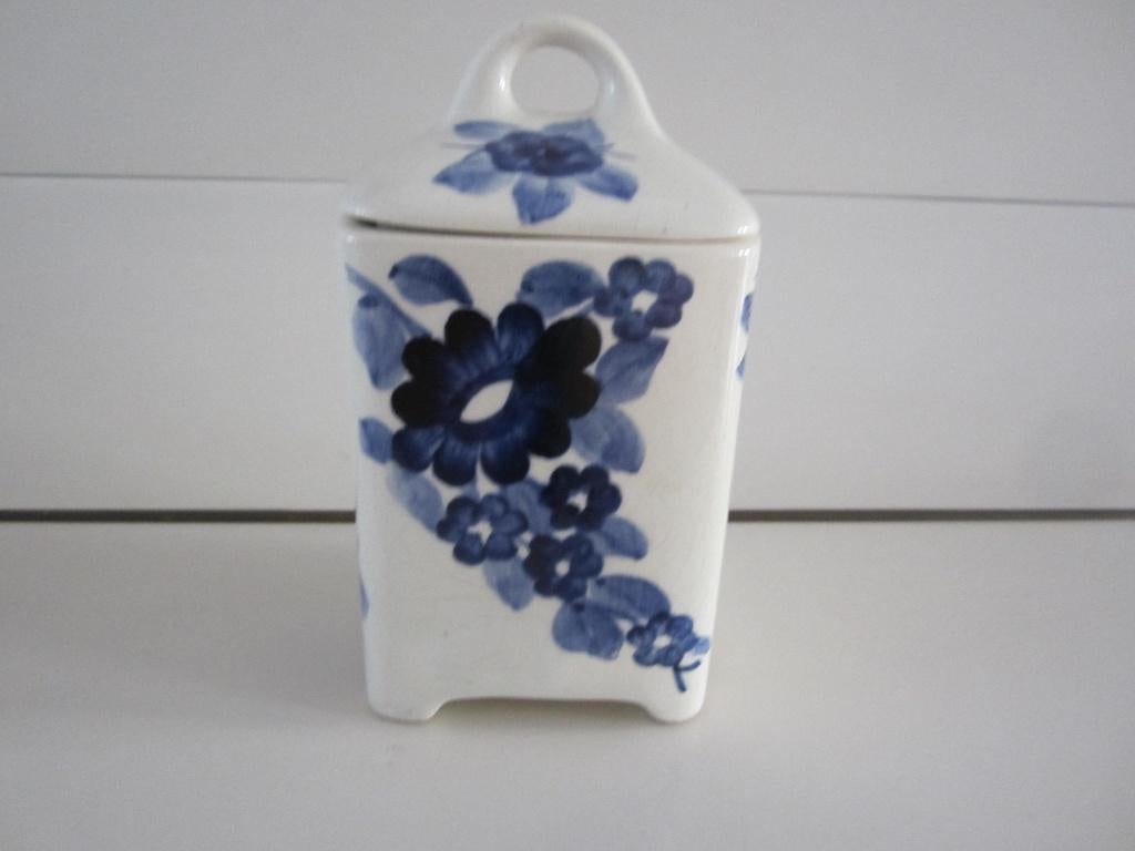 Potje met deksel (10 cm) - Fajans made in Poland, Ophalen of Verzenden, Gebruikt
