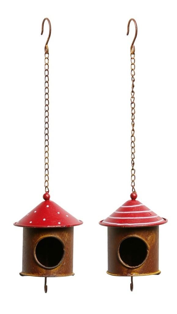 VOGELVOEDER HANGER - VOGELHUISJE - METAAL, Tuin en Terras, Tuinwanddecoratie, Ophalen of Verzenden, Nieuw