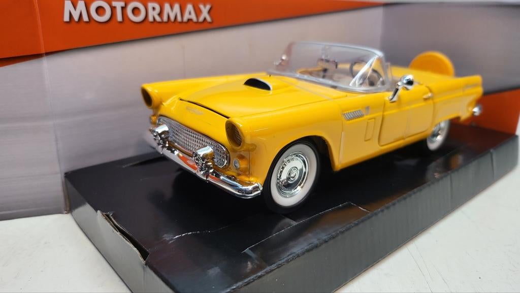 Ford Thunderbird, donkergeel, 1956 1:24, Hobby en Vrije tijd, Ophalen of Verzenden, Nieuw, Overige merken