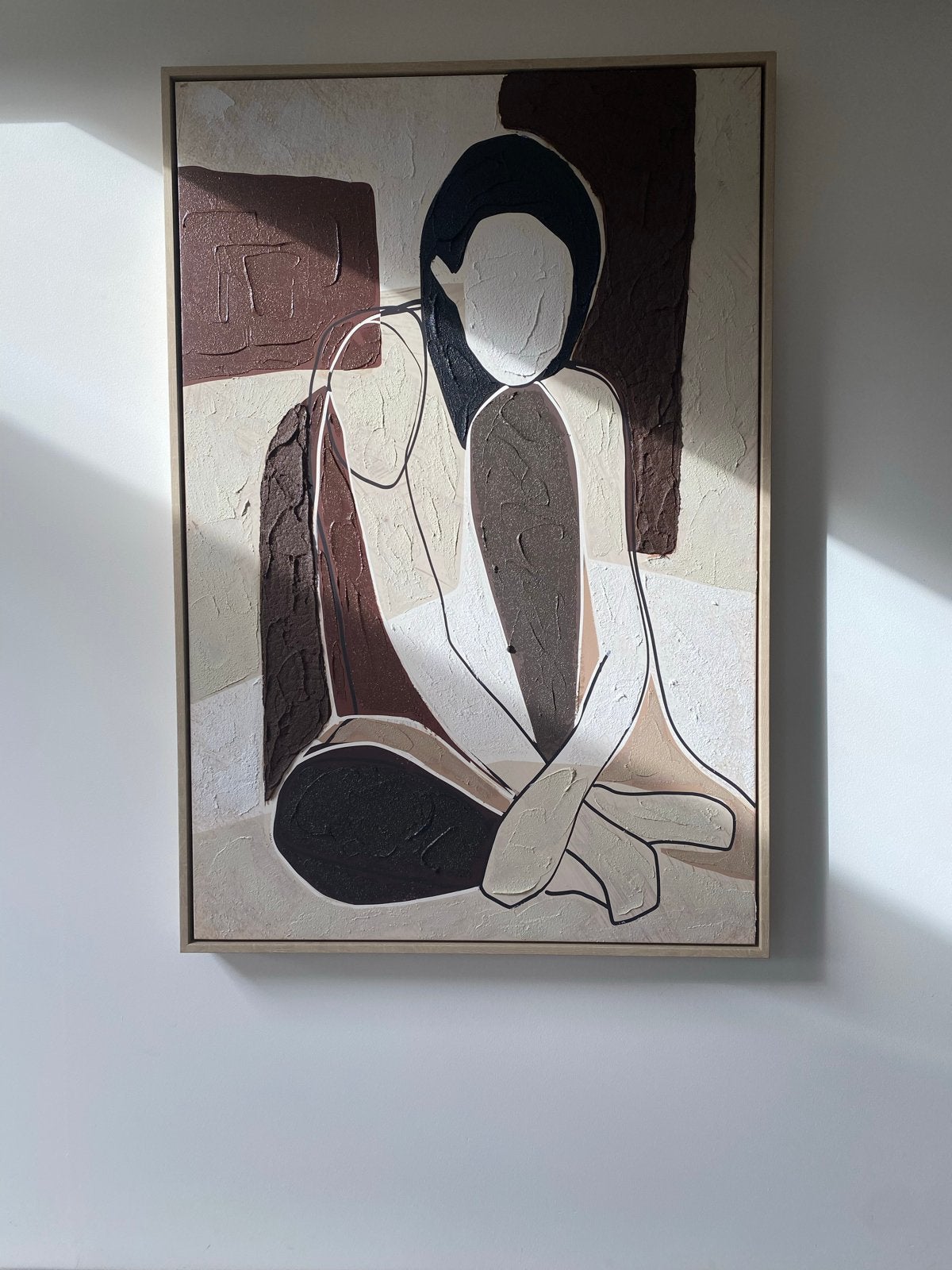 Abstracte Vrouw Figuur Schilderij - Textuur Kunst, Antiek en Kunst, Ophalen