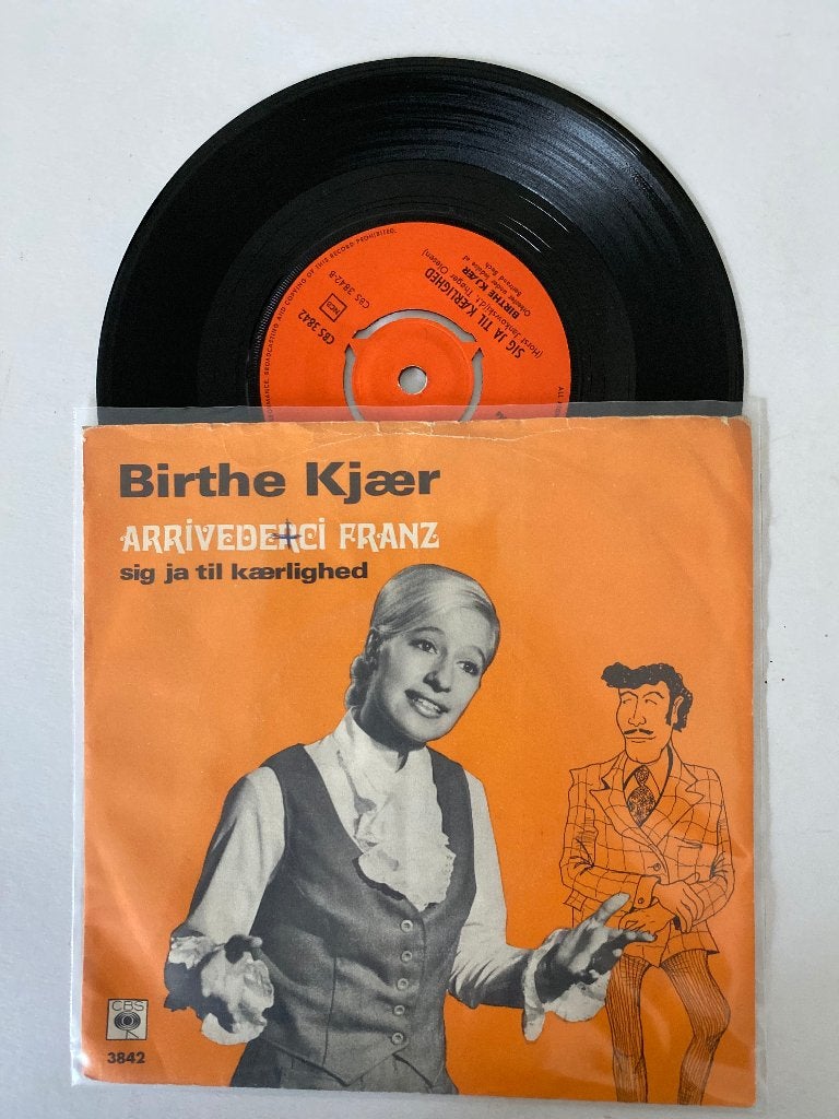 Birthe Kjær – Arrivederci Franz, Overige genres, 7 inch, Zo goed als nieuw, Fotohoes