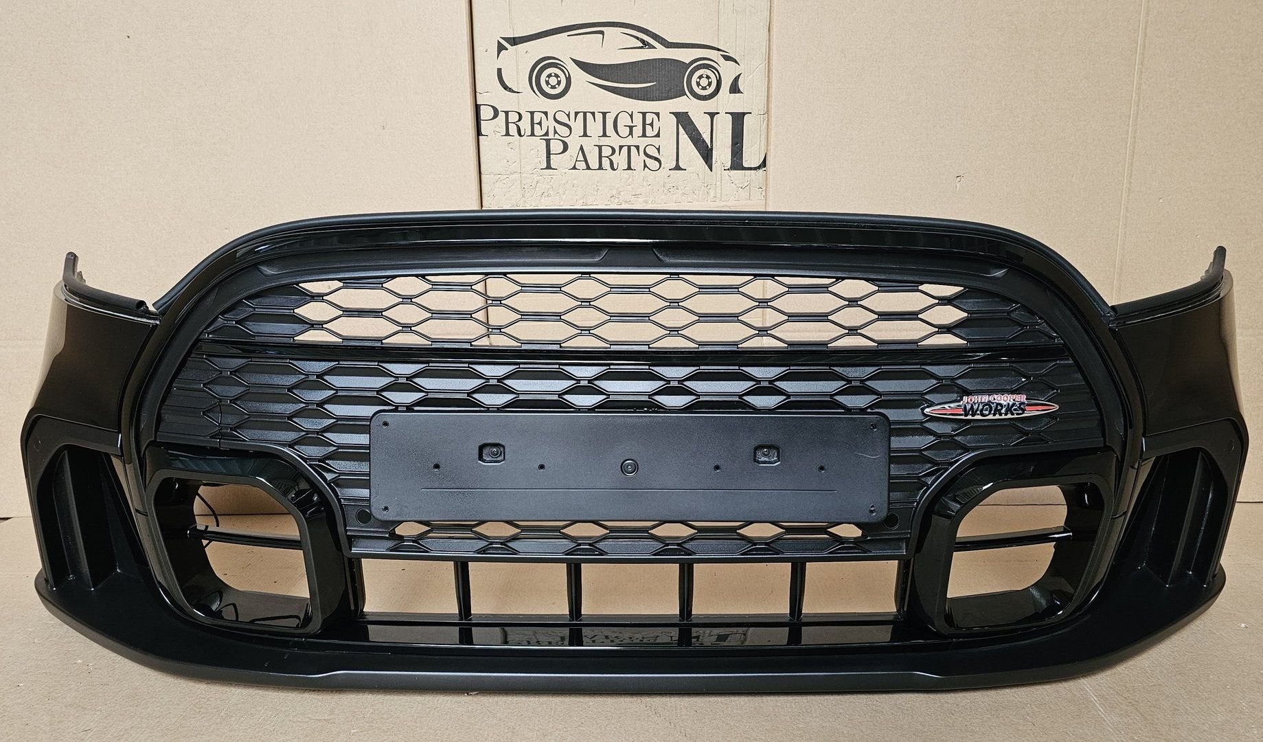 Mini Cooper F55 F56 F57 JCW LCI C4H VOORBUMPER COMPLEET PDC, Gebruikt, -, Voor, Ophalen of Verzenden