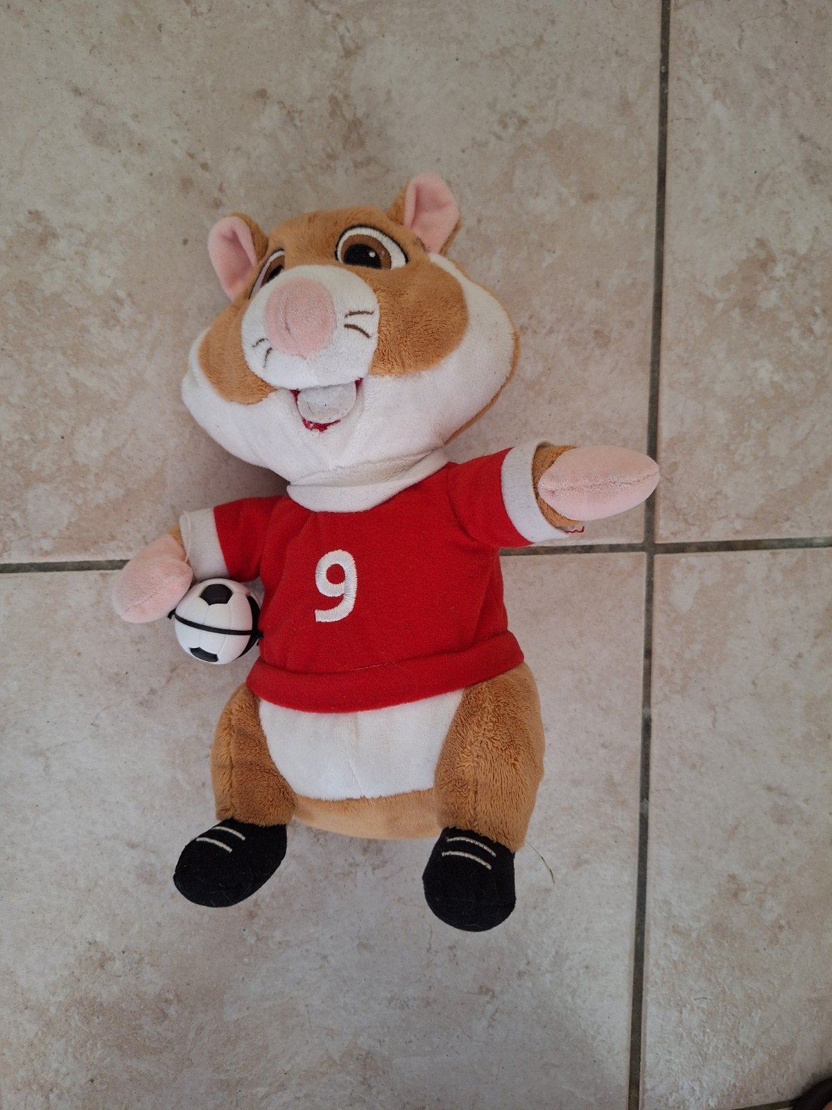 Albert Heijn Hamster Knuffel Voetbalshirt #9, Albert Heijn, Hamster, Ophalen of Verzenden, Zo goed als nieuw