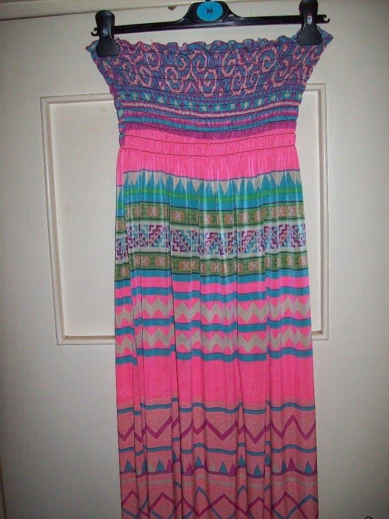 Maxi Jurk dun zonder bandjes roze color S 36 Hema, Kleding | Dames, Jurken, Ophalen of Verzenden, Zo goed als nieuw, Roze, Maat 36 (S)
