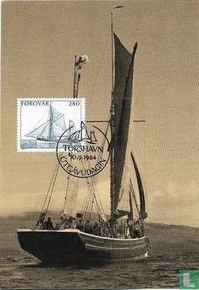 Maximumkaart 9 Visserij Faröer Islands 1984, Postzegels en Munten, Postzegels | Europa | Scandinavië, Ophalen of Verzenden