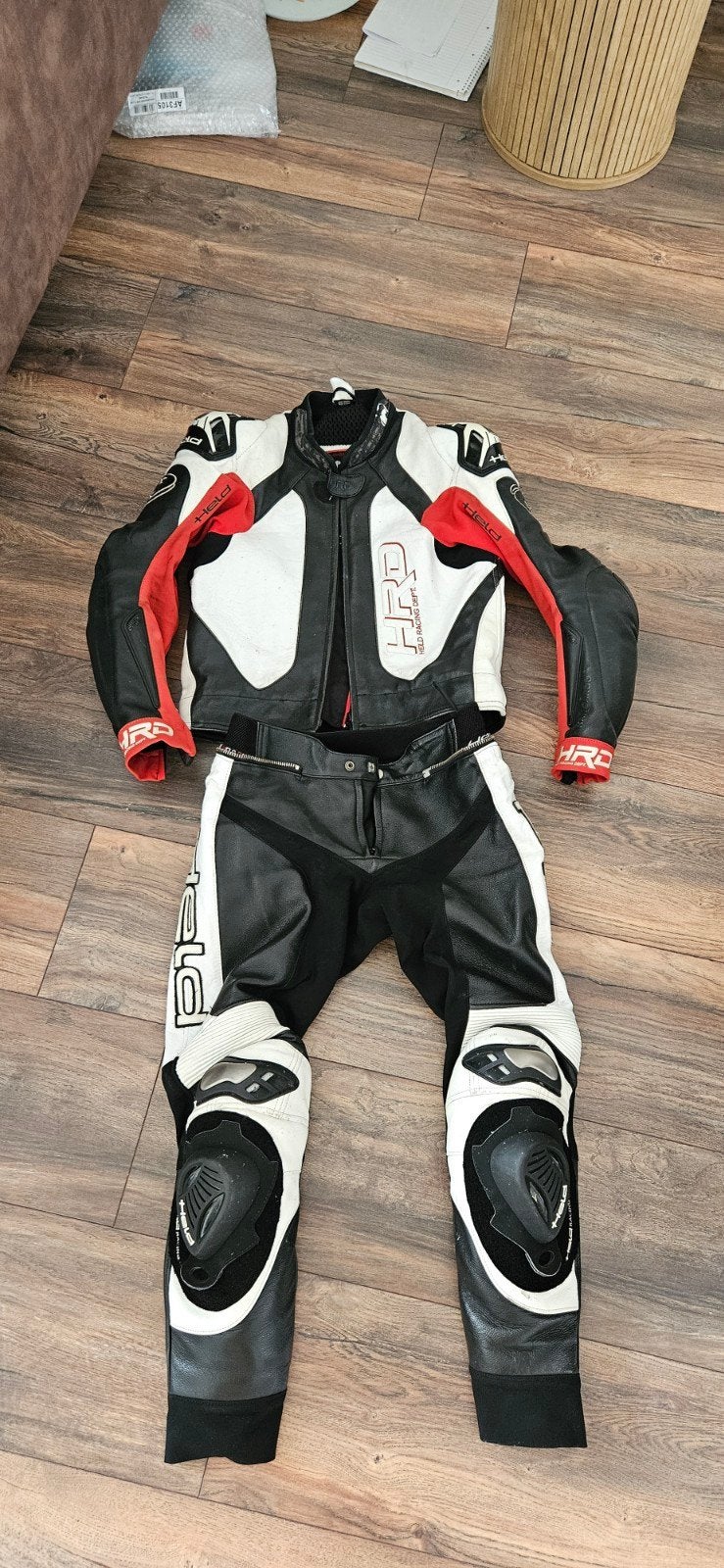 Held 2-delig leren motorpak, maat 50 met titanium protectie, Motoren, Kleding | Motorkleding, Held, Ophalen of Verzenden, Tweedehands