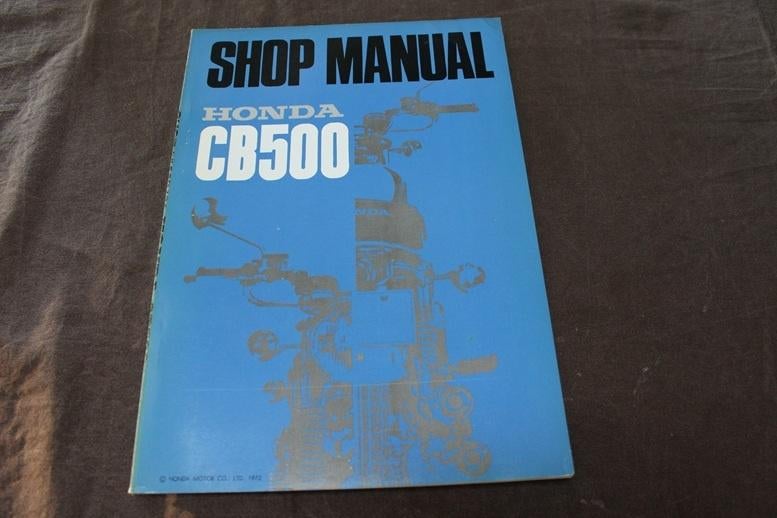 Honda CB500 four 1972 motorcycle shop manual handboek cb500f, Motoren, Handleidingen en Instructieboekjes, Ophalen of Verzenden
