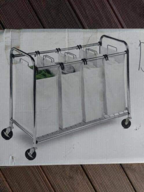 Honey-Can-Do Chrome Quad Wasserij Sorter, Staal, wit, Overige typen, Nieuw, Ophalen of Verzenden, Minder dan 100 cm