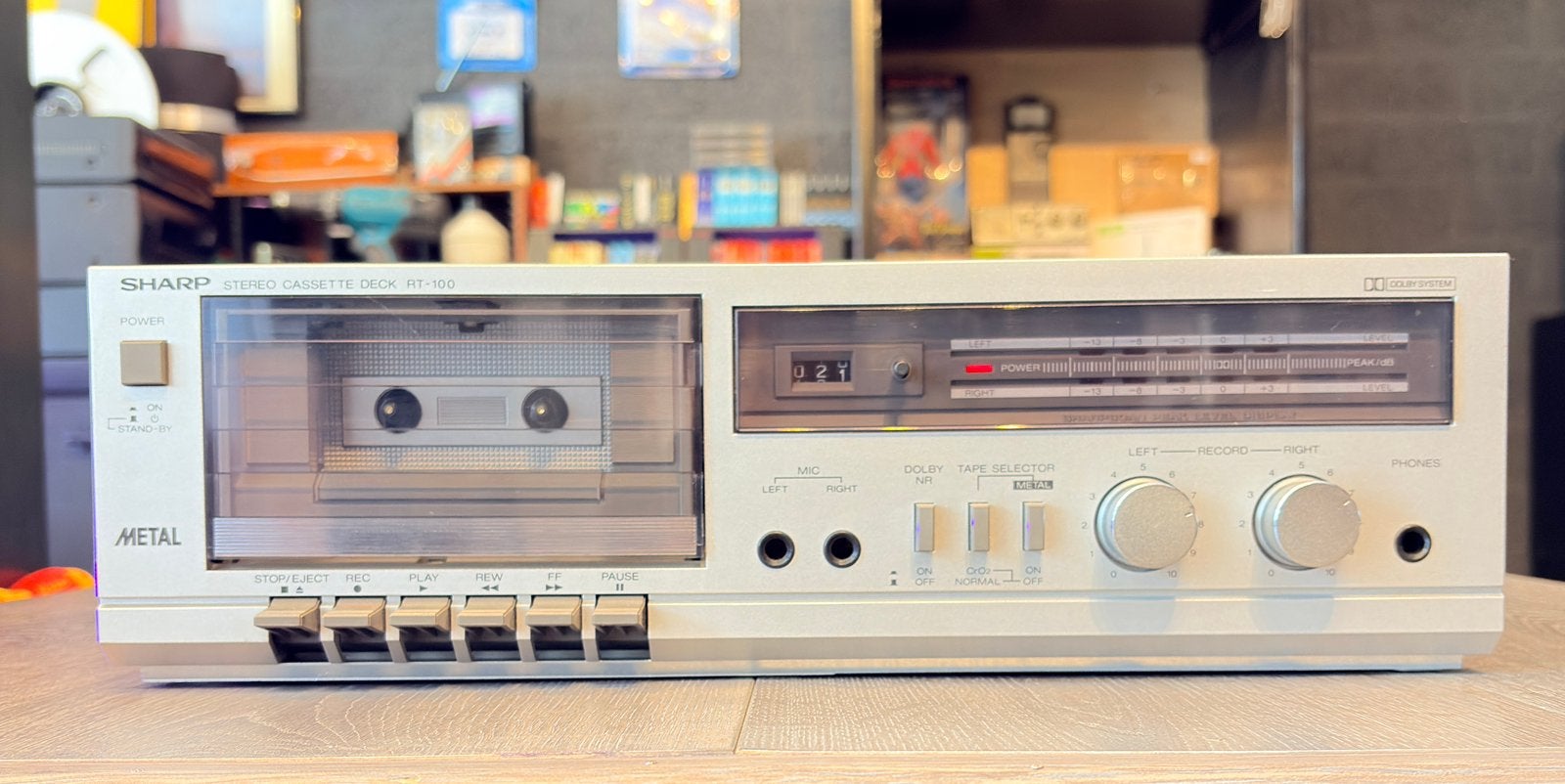 Sharp RT-100 | geserviced | GARANTIE, Audio, Tv en Foto, Cassettedecks, Enkel, Overige merken, Tape counter, Ophalen of Verzenden