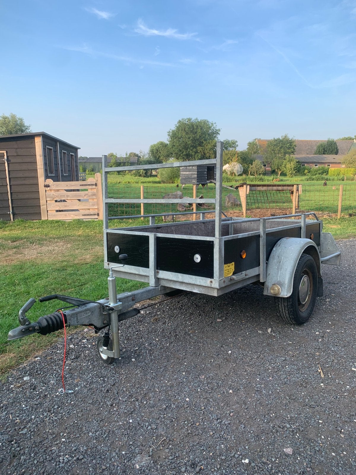 Nette Geremde Aanhanger - 210 x 105 - Enkelas, Auto diversen, Aanhangers en Bagagewagens, Ophalen, Zo goed als nieuw