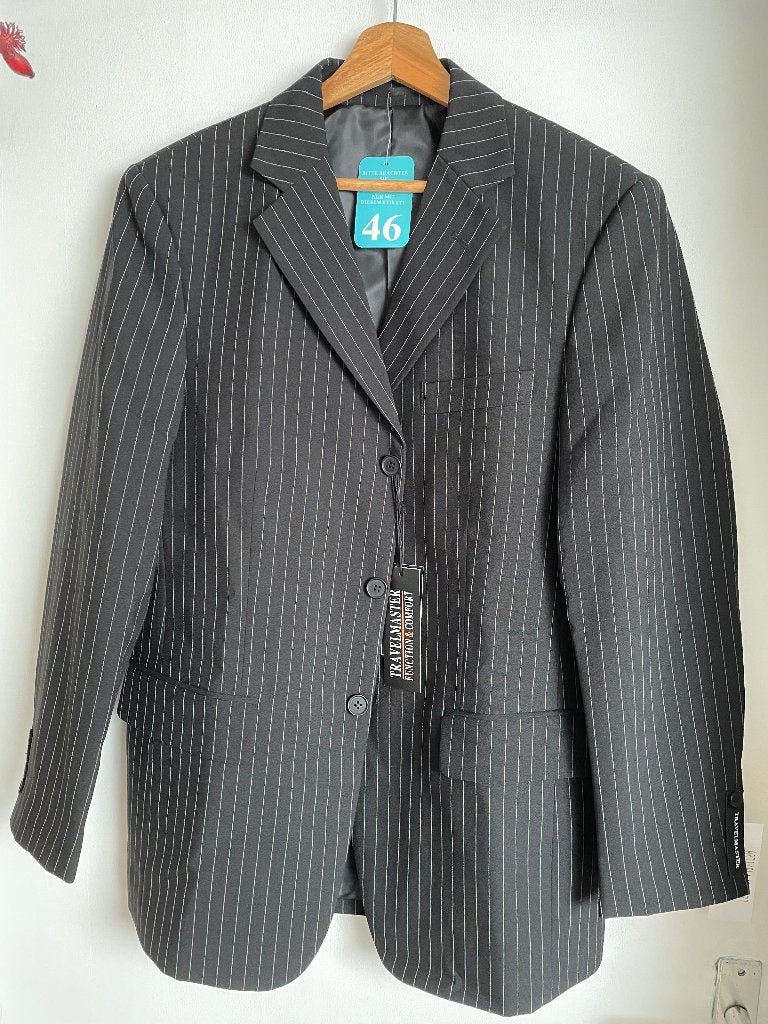 Nieuwe zwarte kostuum maat 46 (S), Ophalen of Verzenden, Nieuw, Maat 46 (S) of kleiner, Zwart
