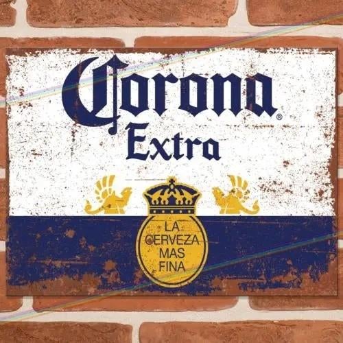 Vintage metalen bordje Corona Extra (30x20cm), Ophalen of Verzenden, Nieuw, Reclamebord, Plaat of Schild, Overige merken