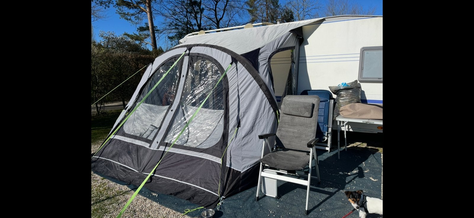 Opblaasbare voortent Obelink easy air vancouver, Ophalen, Zo goed als nieuw, Tot en met 4