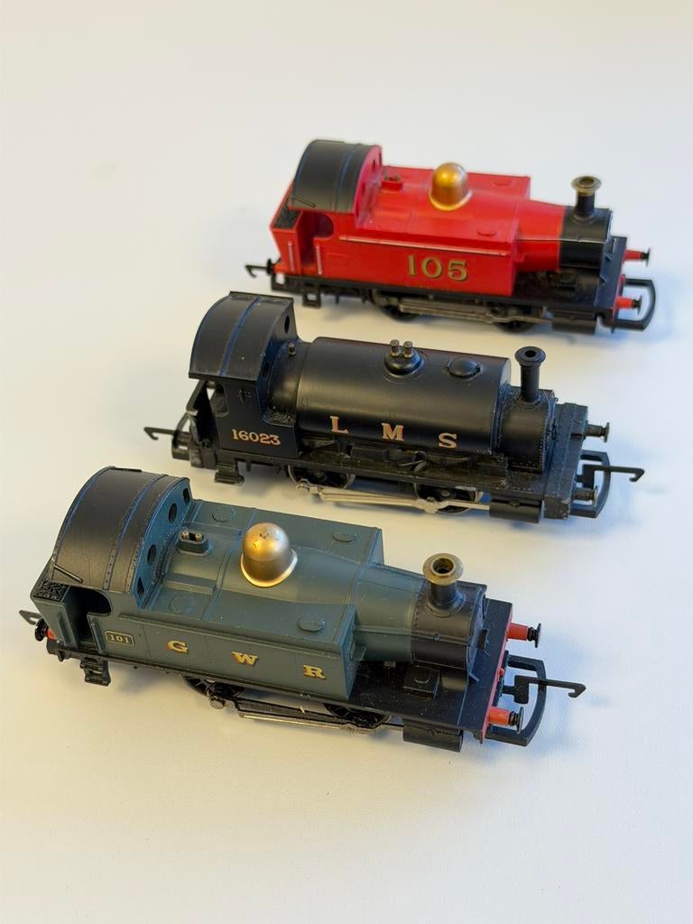 3x Hornby OO Stoomlocomotieven LMS GWR 1/76 loc locomotief, Overige merken, Locomotief, Ophalen of Verzenden, Zo goed als nieuw