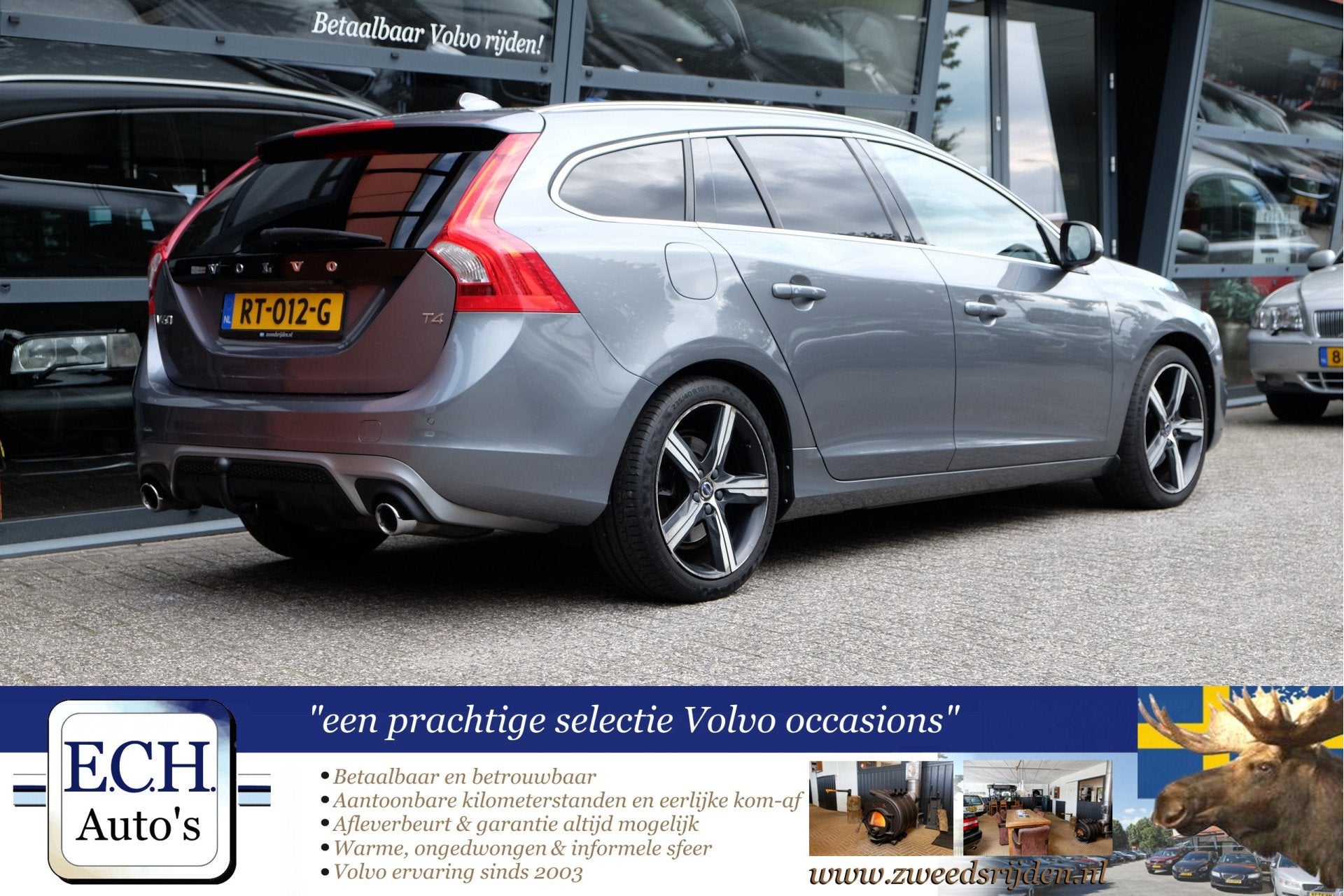 Volvo V60 2.0 T4 190 pk Business Sport, Schuifdak, Trekhaak,, Gebruikt, Handgeschakeld, 1600 kg, 84 €/maand