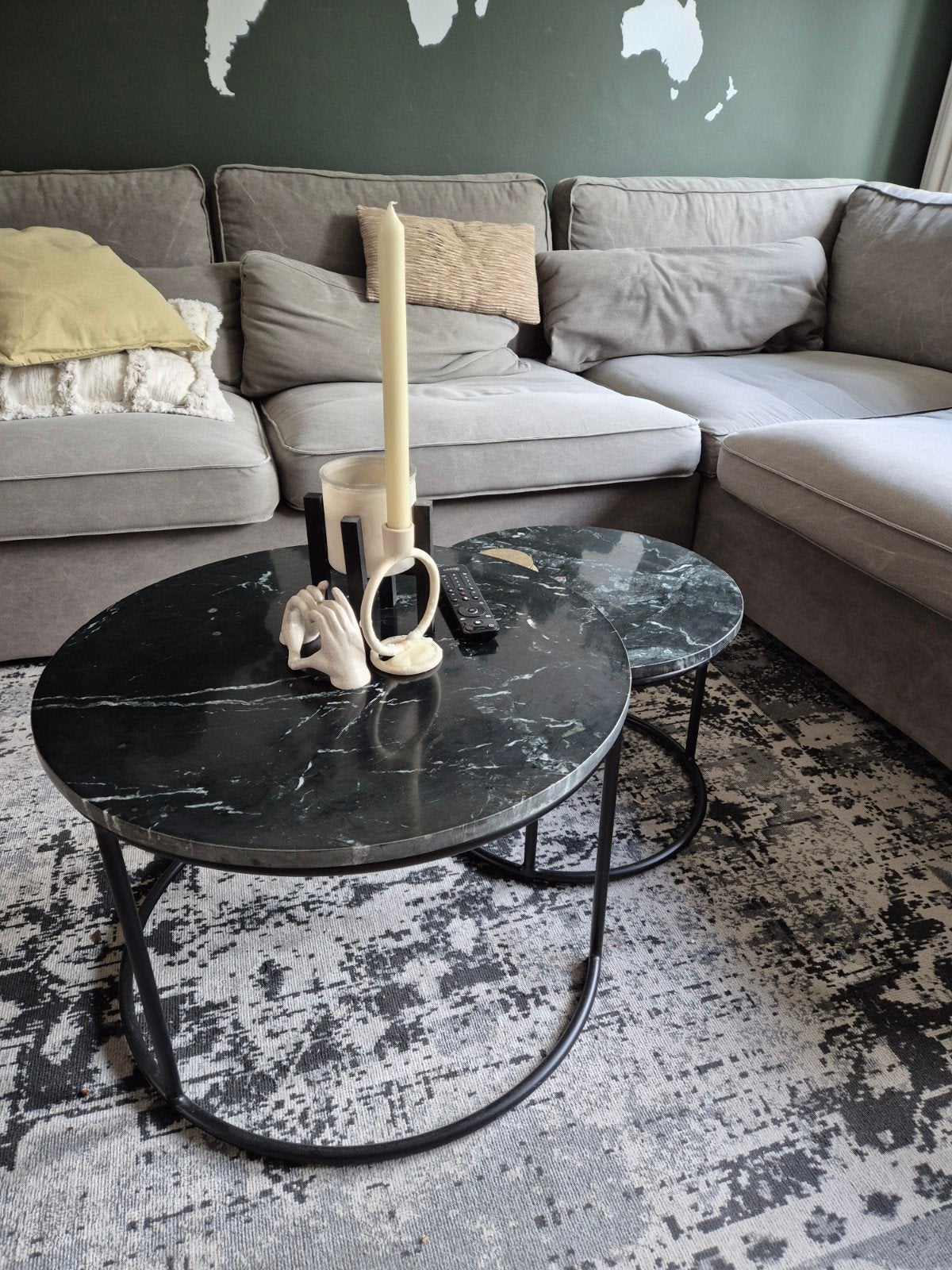 Salontafels marmer, Ophalen, Rond, 50 tot 100 cm, 50 tot 100 cm