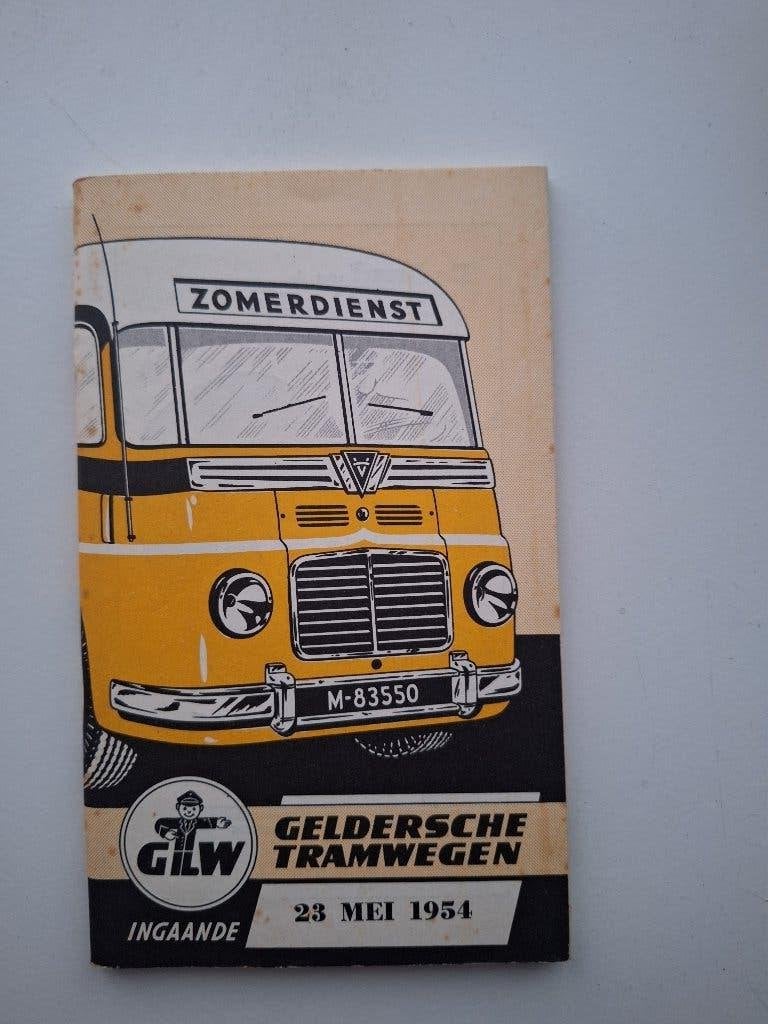 GELDERSCHE TRAMWEGEN DIENSTREGELING INGAANDE - 23 MEI 1954, Verzamelen, Ophalen of Verzenden, Gebruikt, Bus of Metro, Boek of Tijdschrift