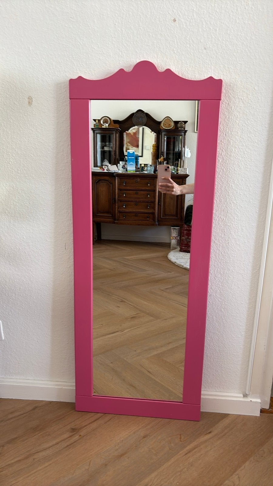 Roze Bopita spiegel, goede kwaliteit!, Ophalen, Minder dan 50 cm, 100 tot 150 cm, Zo goed als nieuw