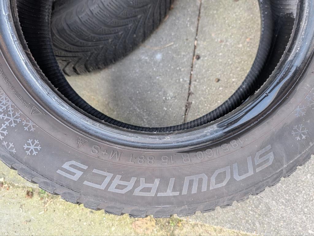 4x Vredestein Snowtrac 5 Winterbanden 185/60 R15 - Topstaat!, Ophalen
