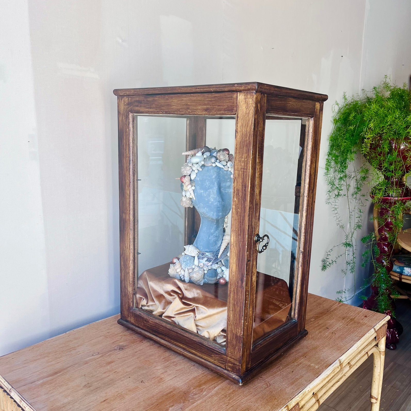 Antiek Vintage Vitrine Display Kast, Ophalen, Antiek Vintage, Minder dan 100 cm, X
