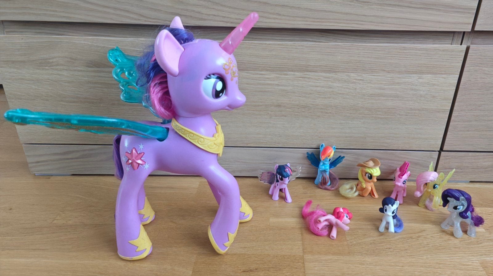 My Little Pony set met bewegende Twilight Sparkle, Ophalen of Verzenden, Gebruikt