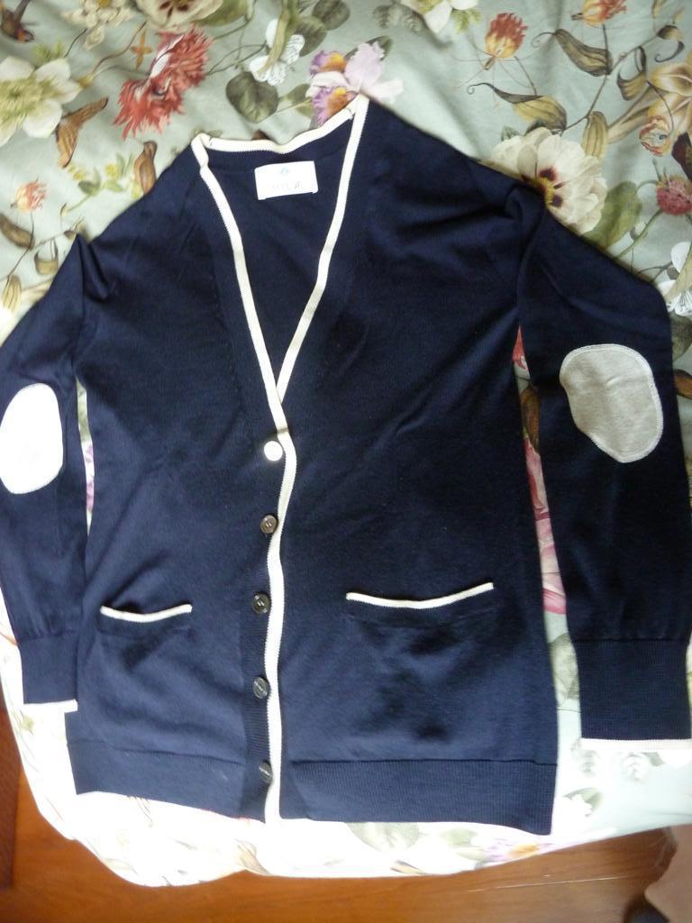 Allude vest, fijngebreid, 100% scheerwol, mt. S, marineblauw, ALLUDE, Zo goed als nieuw, Maat 36 (S), Verzenden
