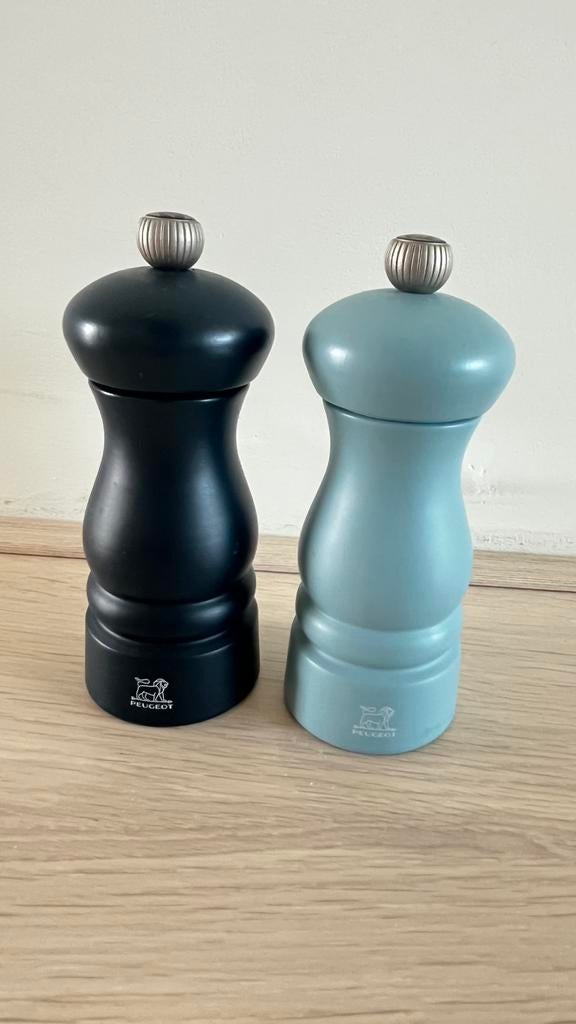 Peugot peper en zout molen set  12cm, Hout, Ophalen of Verzenden, Zo goed als nieuw, Overige merken