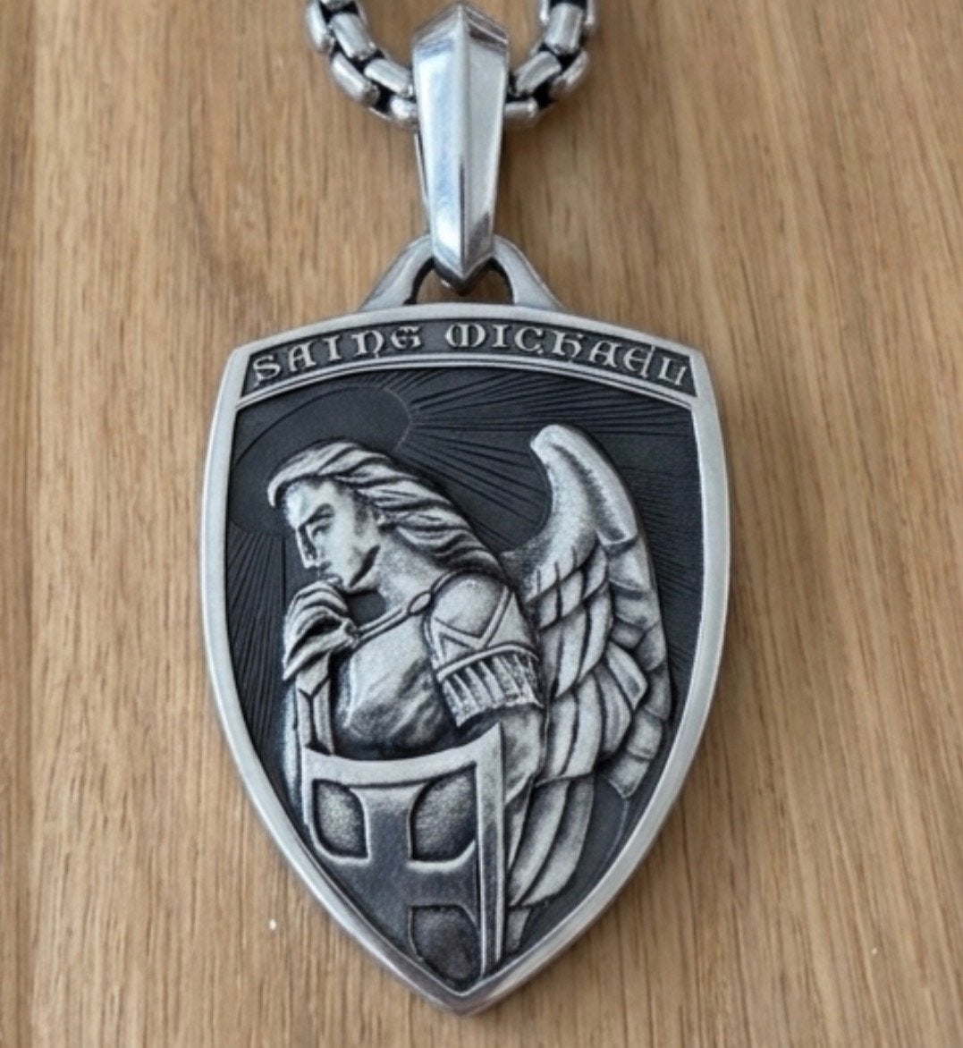 David Yurman - Sterling zilveren St. Michael bedel 26mm, Ophalen, Zilver