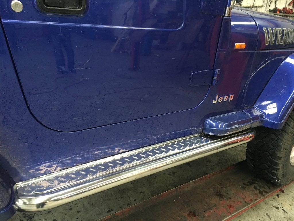 Jeep Wrangler YJ Sidebars RVS plaat, Niet ingevuld, Niet ingevuld, Niet ingevuld