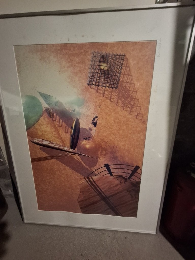 Aluminium frame voor poster of schilderij, Ophalen, Abstract, Zeefdruk, Ingelijst