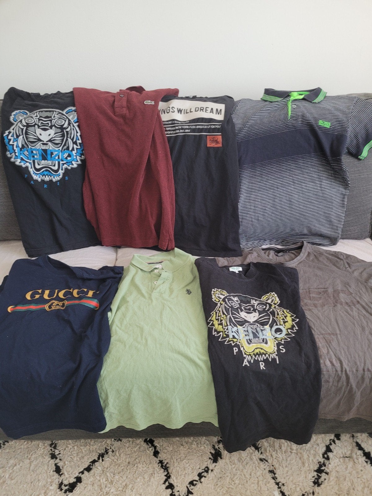 Diverse Heren T-shirts en Polo's (Kenzo, Gucci, Lacoste), Kleding | Heren, Ophalen of Verzenden, Gedragen, Overige kleuren