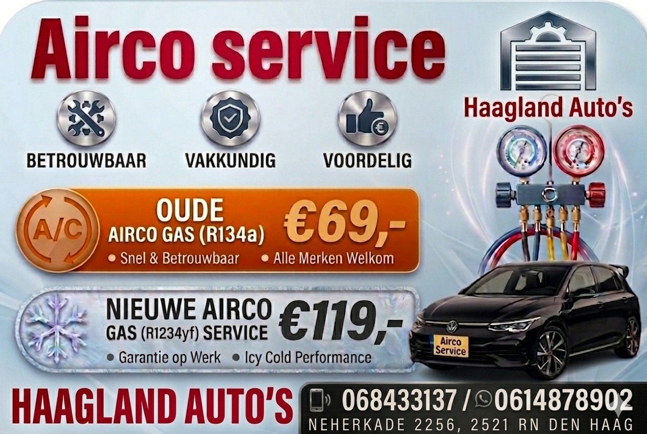 Airco Service R134A &  R1234yf Gas Koudmiddel Vullen, Garantie, Overige werkzaamheden