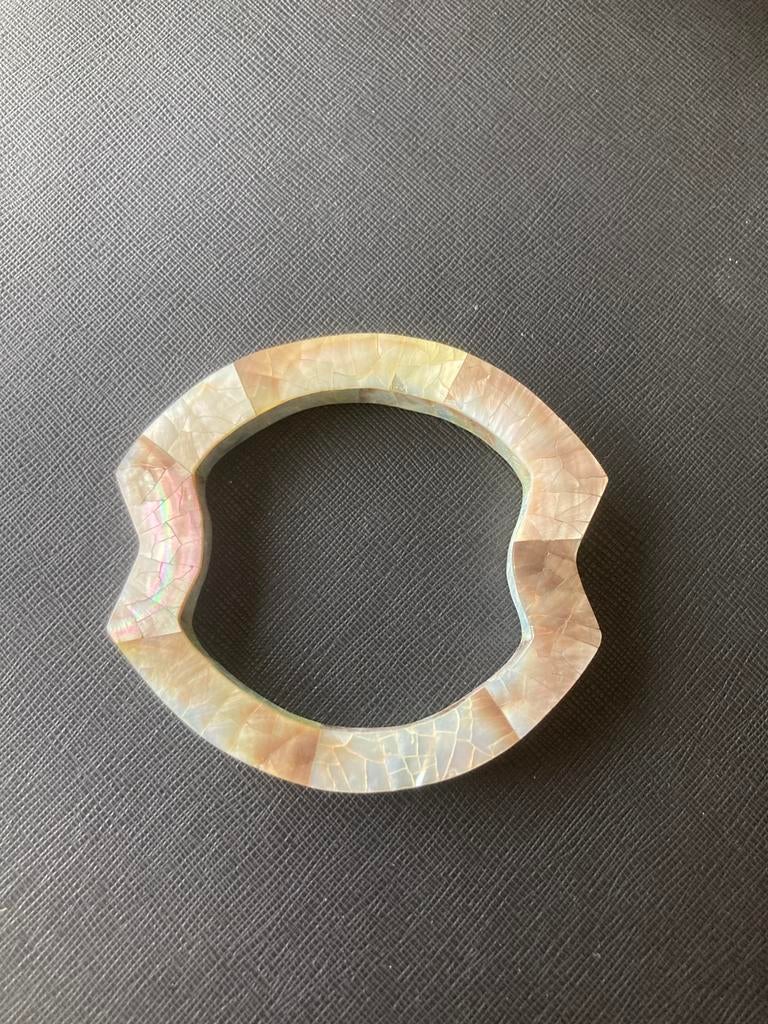 Vintage parelmoer armband, Sieraden, Tassen en Uiterlijk, Armbanden, Ophalen of Verzenden, Gebruikt, Overige materialen