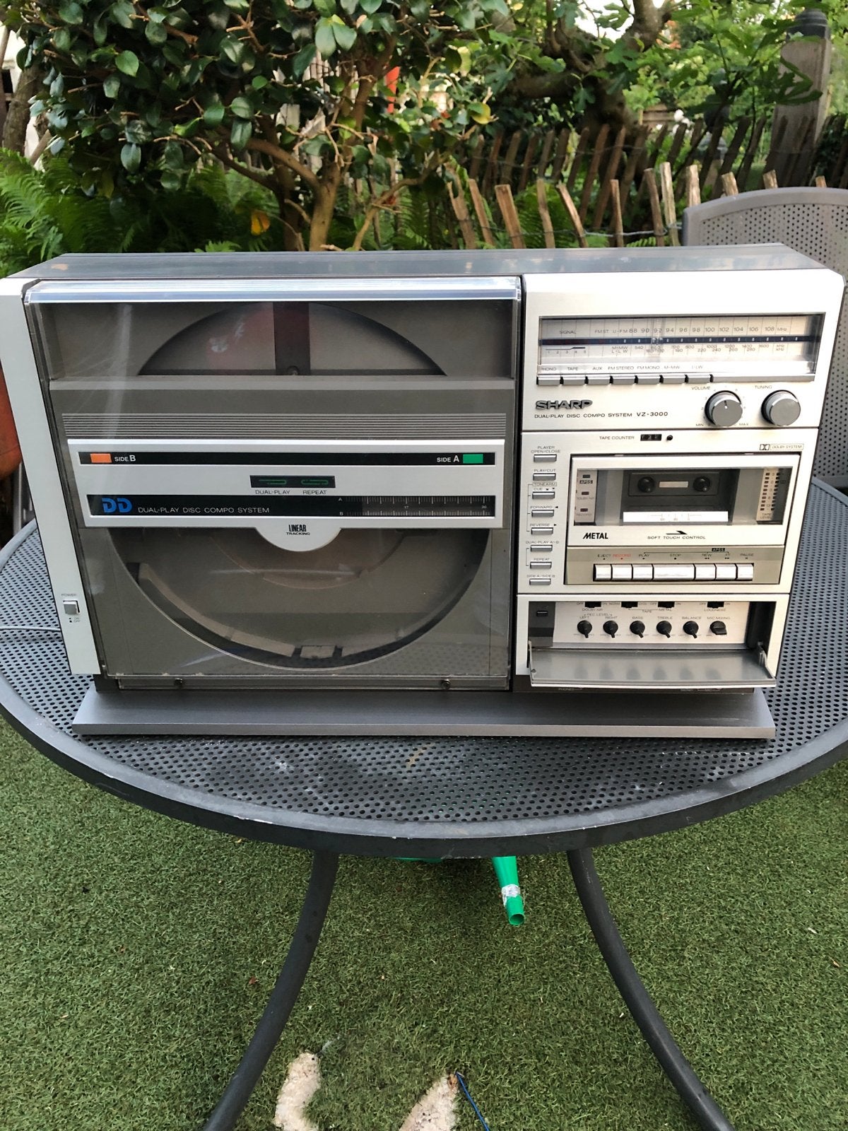 Sharp VZ-3000 Dual-Play Disc Compo System - Vintage Stereo, Tuner of Radio, Gebruikt, Sharp, Losse componenten