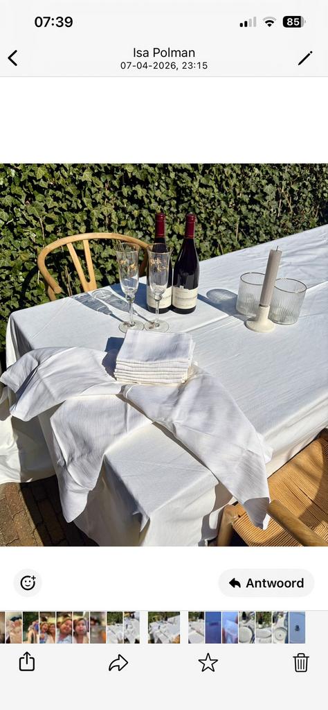 Tafelkleed gemaakt van 100% horeca katoen. Diverse maten!!, Ophalen of Verzenden, Zo goed als nieuw, Rechthoek