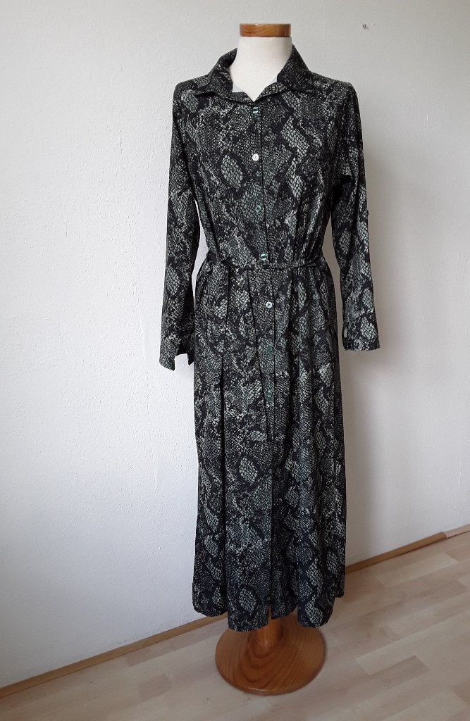 Zwart/groene jurk van Typical Jill mt S, Verzenden, Zwart, Zo goed als nieuw, Typical Jill