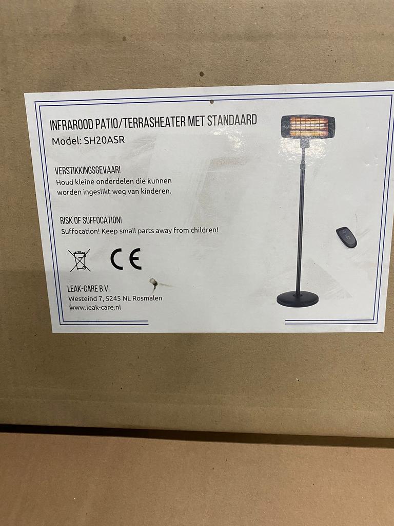 Infrarood terras heater verwarming met standaard, Tuin en Terras, Ophalen, Nieuw, Elektrisch, Vloer