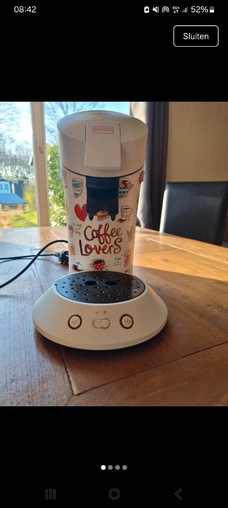 Senseo blond amsterdam, Gebruikt, Koffiemachine, Ophalen of Verzenden, Koffiepads en cups