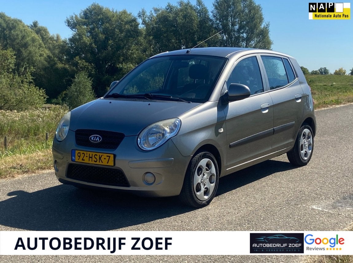 Kia Picanto 1.0 2009 Grijs | Airco | 5-deurs | Weinig km!, Auto's, Voorwielaandrijving, Stof, 4 cilinders, 400 kg