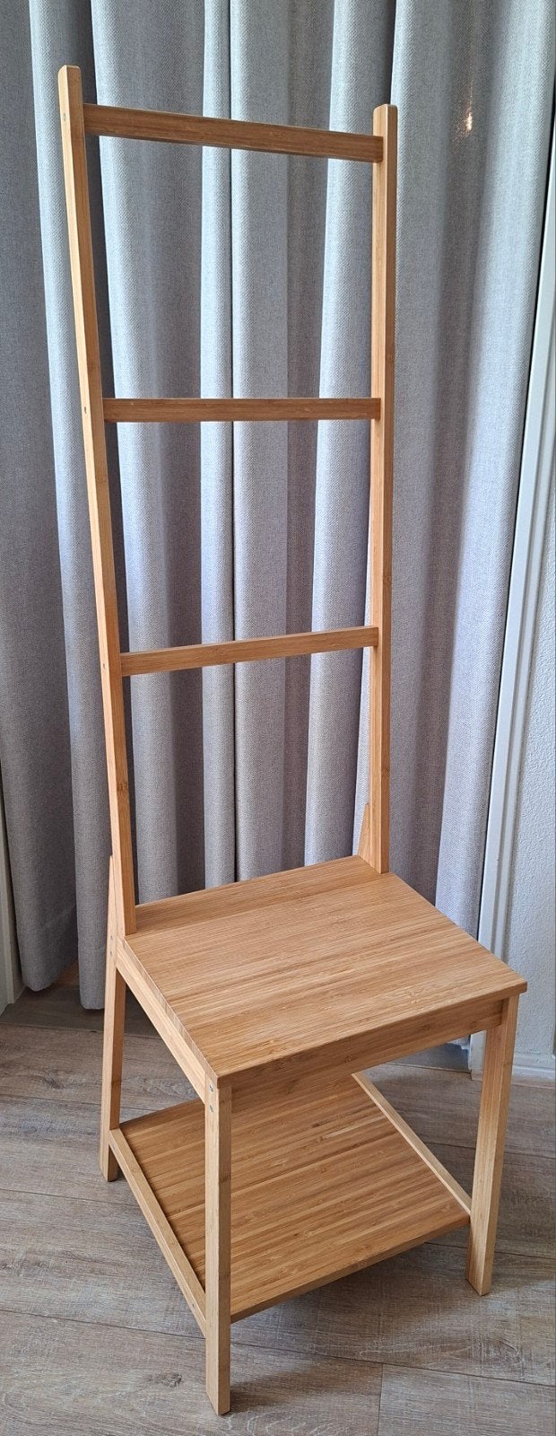 IKEA Stoel met Handdoekrek - Bamboe, Ophalen, 50 tot 100 cm, Zo goed als nieuw, Minder dan 100 cm