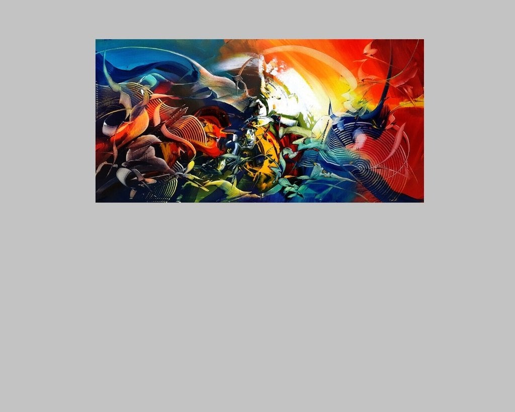 " Extasy " Acrylschilderij van Gia Hung 120 cm x 60 cm, Ophalen of Verzenden
